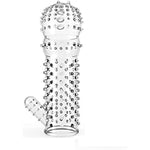 Wohutar New Soft Realistic Sleeve Extender Sheath For Men Reusable Male Enhancement Extension Sleeve-Transparent