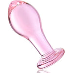 Glass Butt Plug, Anal Trainer 3-Piece Butt Training Set Crystal Anal Adult Sex Toys G-Spot Stimulation For Men Women Masturbation Pink