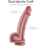 12.6" Dual-Density Ultra Realistic Dildo - Medium Textured, 9.4" Insert-Able Length Dong With Kliclok System For Advanced User - L Size Kornal- Amazing Series