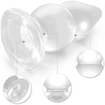 Anal Beads Sex Toy With Powerful Suction Cup For Anal, Vagina Stimulation, Clear Flexible Butt Plug Dildo Trainer For Men, Female, Couple, Experts Masturbation, Hands Free?6.7Inch?