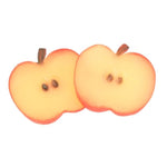 10Pcs Red Small Apple Slices 45 * 48 * 5Mm/1.77 * 1.89 * 0.2Inch Simulation Fruit Slices Mini Plastic Models
