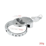 Adjustable Chastity Cage Male Sex Toys Metal Cock Cage Adjustable 7 Sizes Breathable Flat Penis Cage With Push Lock Stainless Steel Chastity Device For Bondage Of A Man'S Penis (D)