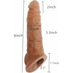 Threaded Mace Condoms Male Condom Adult Lock Fine Ring Extended Sleeve Brown