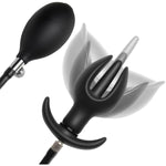 Bad Buoy Anchor Inflatable Anal Plug For Men, Women, And Couples. Made With Premium Soft Smooth Silicone With Removable Hose Long Term Wear, 2 Piece Set, Black.