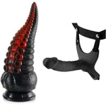 8.7Inch Realistic Tentacle G-Spot Dildo + Hollow Strap-On System