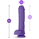 Au Naturel Big John - 11 Inch Long Ultra Soft Dual Density Sensafeel 2.5Thick Dildo - Flexishaft To Conform To Your Body - Suction Cup Harness Compatible Sex Toy