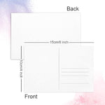 50 Pack Watercolor Postcards, 100% Cotton 140lb 300gsm Blank Postcard Set