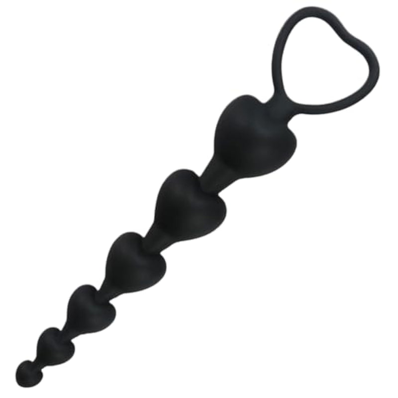 Anal Beads Anal Toys Sex Toy Anal Butt Plug Silky Smooth Silicone Prostate Massage Stimulator Anal Trainer Flexible 6 Balls Anal Chain For Men Women Couple