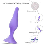 Anal Plug Sex Toys, 5Pcs Sex Anal Toys Silicone Butt Plug Training Kit For Adult Sex Toys & Games Women Male And Beginners (Purple)