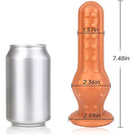 Liquid Silicone Butt Plug Ultra Soft Anal Dildo With Powerful Suction Cup Anal Butt Plug With Big Knot And Massage Particles For Prostate Massage Anal Training Sex Toy For Men Women Beginners (M)