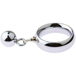 Metal Penis Cock Ring Penile Pendant Weight Carrying Stretching Exercise Device Penile Ring With Chain Steel Ball