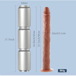16.5 Inch Super Long Realistic Dildo + Electric Shock Wand Vibrator