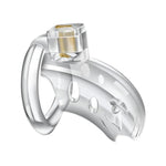 Male Chastity Device Chastity Cage - Invisible Lock, Transparent Cock Cage With 3 Different Sizes Of Removable Rings And 2 Keys, Adult Sex Toys For Exercising Male Penis