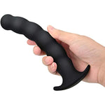 Anal Plug Silicone Anal Beads G-Spot Prostate Massager Black Dildo Thread Butt Plugs With Base Masturbation Adult Sex Toys For Men Women And Couples (Big)