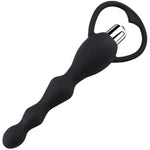 Vibrating Anal Beads Butt Plug,Graduated Design Silicone Anal Vibrator Waterproof G-Spot Anal Sex Toy Gay Prostate Massage Smooth Butt Anal Plug Adult Sex Toys For Men, Women And Couple (Black)