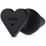 Temptasia Spank Me Heart Shaped Silicone Butt Plug, Candy Heart Anal Plug, Sex Toy For Women, Black