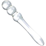 Realistic G-Spot Double Ended Dildo, Glass Anal Butt Plug Sex Toys Smooth Anal Plug Adult Toys Anal Trainer Buttplug With Round Ball Tapered Head Massager Sex Toy For Men Women Masturbation