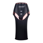 Silicone Penis Pump Vibrating Machine Masturbator, 12 Vibration Modes Glans Trainer Shaver-Shape Male Sleeve Toy, Rechargeable Airplane Cup Waterproof Male Adult Sex Toy - Black