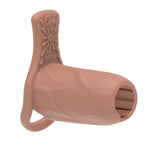 Large Penis Sleeve With Clit Stimulating Grind Pad | Open-Ended Girth Enhancer For Men, Women & Couples | Cock Sheath For Increased Sensitivity & Sexual Pleasure | Nude Color 5" X 2.5"