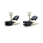 Bdsm Alligator Nipple Clamps - Broad Tip For Erotic Stimulation - Adjustable Screw Barrel For Desired Pressure - Rubber Covered Tips - Gentle Or Firm Nipple Play - Bondage Kink