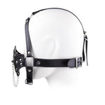 YShape Adjustable Bondage Head Harness with Ball Gag for Couples Roleplay and Cosplay