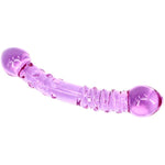 7 Inches Glass Dildo Double Ended Pleasure Wand, Light Purple