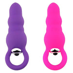 Vibrating Anal Beads Butt Plug, Graduated Design Silicone Anal Vibrator Waterproof G Spot Anal Sex Toy For Men Women And Adult Couples