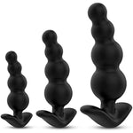 Silicone Anal Beads Butt Plugs, Anal Trainer With 3 Different Size,Anal Training Sets For Beginners Advanced Users,Pack Of 3 Prostate Sex Toys (3 Pcs Anal Plugs)