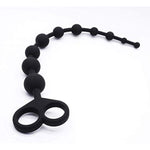 Anal Beads Silicone Butt Plugs Anal Trainer Plug Pull Ring Chain With 10 Beads G-Spot Prostate Massage Masturbation Sex Toys For Men Women And Couples