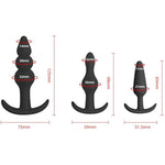 Silicone Anal Plug Pack Of 3 Silicone Anal Beads Plugs Kit Trainer Set For Beginners Advanced Users With Flared Base Prostate Sex Toys For Adult Sex Toys