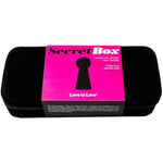 Secret Box For Adult Men & Women - Stylish Velvet And Satin Material With Safe Padlock - Compact And Adults Toy Storage Solution - 12 X 5 X 4 In Mini Locker For Sex Toys - Black