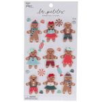 21 Pcs 3D Gingerbread Man Christmas Stickers for Journaling & Crafts