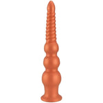 Silicone Anal Beads Butt Plug Dildo G-Spot Adult Sex Toy With Suction Cup Base, Soft Anal Plugs Dilator Dual Stimulation Threaded Beaded Design For Beginners And Advanced Players (M)