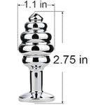 Small Anal Plug With Rabbit Bunny Tail, Sex Toys Butt Plug For Cosplay, Stainless Steel Anal Plug (Helica White)