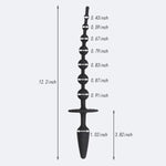 Silicone Anal Butt Plug Double-Ended Anal Plug Anal Beads With 7 Beads Anal Sex Toy For Men Women For Masturbation