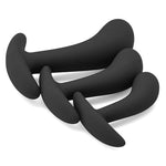 Butt Plugs Kits Adult Silicone Anal Plug 3 Pcs Beginners Male Female Sex Toys Training Set (Black)