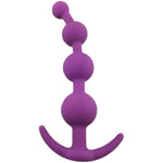 Silicone Anal Beads Butt Plug-Flexible Anal Chain Sex Toys With Different Size Anal Balls Prostate Massage Anal Plug,Anal Beads With Thin Neck & 4 Gradual Beads & T-Bar Base For Men Women