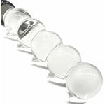 Glass Anal Dildo With 3Xlr Adapter For Sex Machine Glass Anal Beads Crystal Butt Plug Anal Toys Pleasure Wand For For Couple Lover(S)