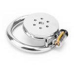 Hollow Chastity Cage Flat Chastity Cage With Silicone Catheter Male Chastity Cage Male Penis Cage Restraint Cage Male Sex Toy Chastity Lock Male Chastity Device S Cage & 40Mm Curved Ring