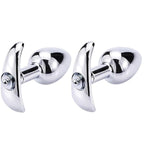 Metal Anchor Base Electric Shock Anal Plug Smooth Bullet Butt Plug Electric Shock Set For Beginners