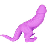 11.41Inch Purple Dinosaur Shape Soft Silicone Realistic Dildo With Textures Sex Toy Lifelike Clitoral Dildo Anal Dildo For Adult Women