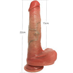 Vibrator Realistic Dildo Feels Like Skin with Huge Strong Suction Cup Dildos for Hands Free Play Soft Liquid Silicone Anal Adult Sex Toys for Women Play Thrusting Games Adult Sex Toy for Solo Women