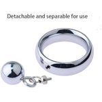 Metal Penis Cock Ring Penile Pendant Weight Carrying Stretching Exercise Device Penile Ring With Chain Steel Ball