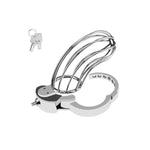 Chastity Cage Adjustable Size Cock Cage Skeletonized Breathable Stainless Steel Chastity Devices Male Chastity (Large)