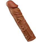Penis Extension, Liquid Silicone Penis Sleeve Cock Enlargement Cover With Vivid Glans And Veins, Delay Ejaculation Sex Toys For Men