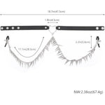 Neck Choker Collar With Nipple Clamps Chain Adjustable Non-Piercing Metal Clamps Necklaces Accessories For Women (Np+Silver Rivet)