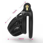 Male Chastity Device Cock Cage 3D Honeycomb Chastity Devices With 4 Active Sizes Rings Resin Lightweight Bondage Locked Penis Bdsm Penis Exercise Bondage Gear (Black, Arcuate Ring)