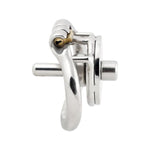 Flat Metal Male Chastity Cock Cage Steel Stainless Virginity Lock Belt With Negative Extreme Catheter Adult Game Sex Toy T1745 45Mm