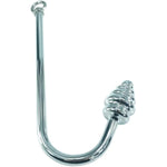 Stainless Steel Metal Backyard Anal Hook Toy Tapered Thread Long Handle Anal Plug Adult Sex Toys