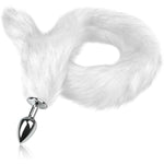 Metal Anal Butt Plug 30.7In Super Long Tail Butt Plug Arctic Fox Tail Plug For Cosplay Adult Games Sm Anal Sex Toys For Begainners Women Men Couples (M)